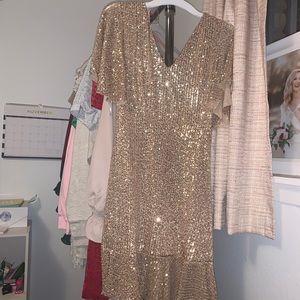 Gold Sequin Dress
